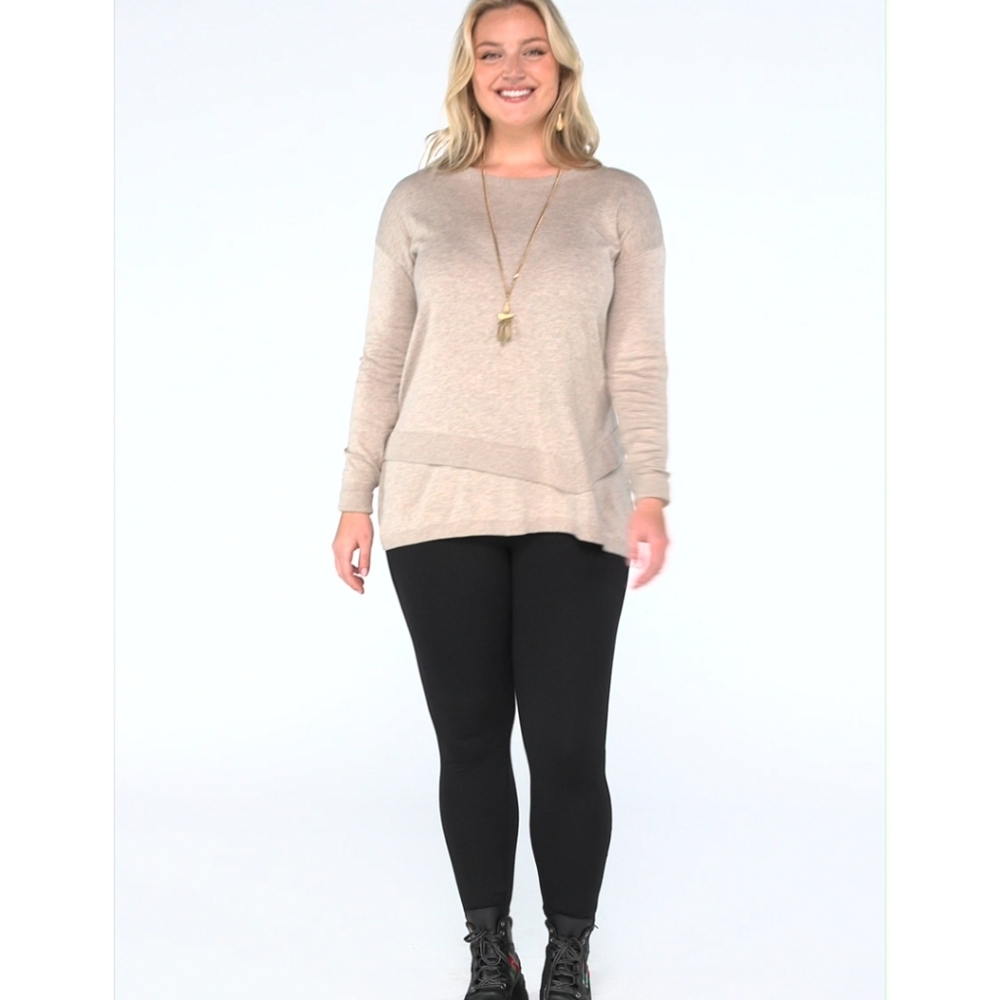 CAbi Recess Pullover - Beige - Size L